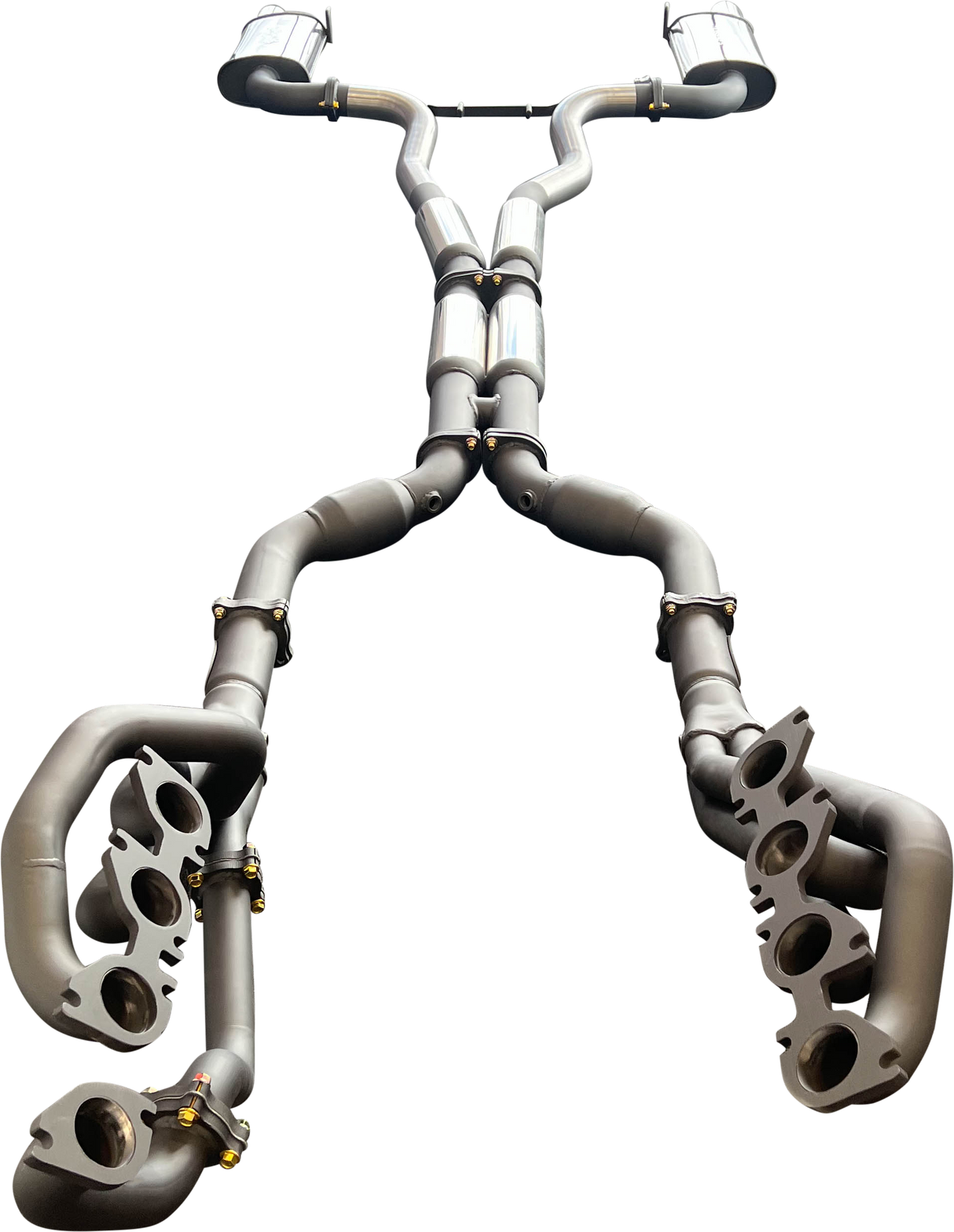 Manta | Twin 3″ Full Exhaust System with 1 7/8″ Headers Hotdog Muffler Twin Tips | Ford Mustang FM S550 5.0L V8 Coupe 2015–2017