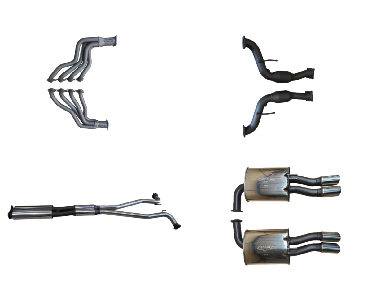 Manta | Twin 2.5″ Full System with 1 3/4″ Extractors Muffler/Muffler | Holden Commodore VE Ute & Maloo V8 2007–2013