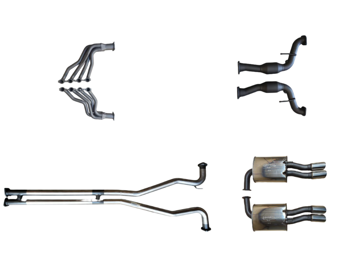 Manta | Twin 2.5″ Full System with 1 3/4″ Extractors Hotdog/Muffler | Holden Commodore VE Ute V8, HSV Maloo 2007–2013