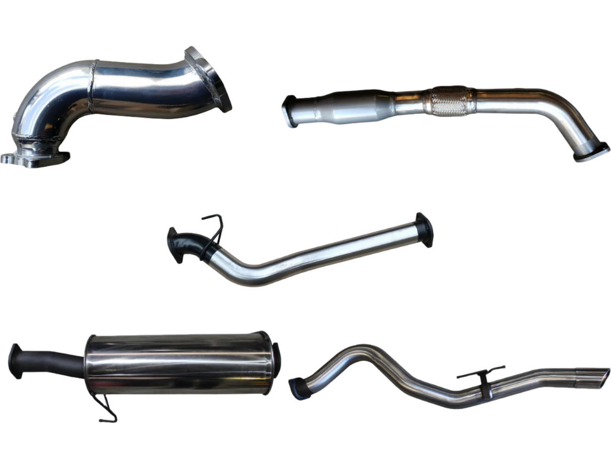 Manta - Isuzu D-MAX 3.0L LWB Cab Chassis 07/2008-07/2010 - Full Exhaust - 3" Stainless Steel Cat Back System with Cat