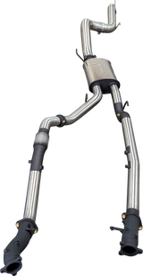 Manta 3in Dual Turbo Back No Cat with Muffler 4in Tailpipe Landcruiser VDJ200 2015–2021