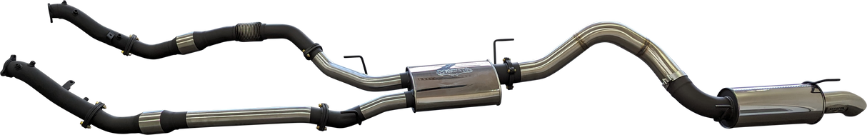 Manta | Twin 3″ Turbo Back Exhaust System with Cats, Muffler & 4″ Tailpipe | Toyota Landcruiser VDJ200 4.5L V8 Wagon 2015–2021