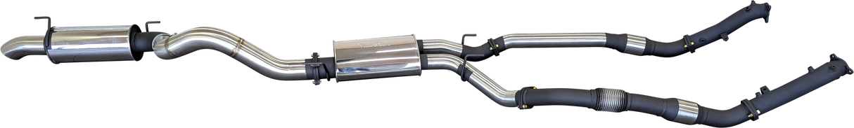 Manta | Twin 3″ Turbo Back Exhaust System with Cats, Muffler & 4″ Tailpipe | Toyota Landcruiser VDJ200 4.5L V8 Wagon 2015–2021