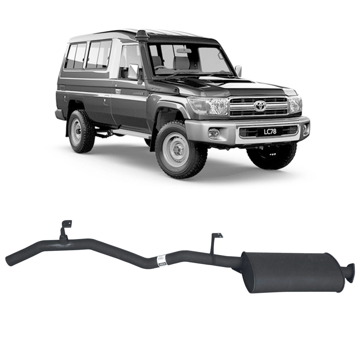 REDBACK - Toyota Landcruiser 79 Series 1HZ (4.2L) 2.5" Exhaust with Muffler