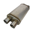 Redback - Twin 2.5" Megaflow Muffler with Internal X Pipe 409 Stainless Steel