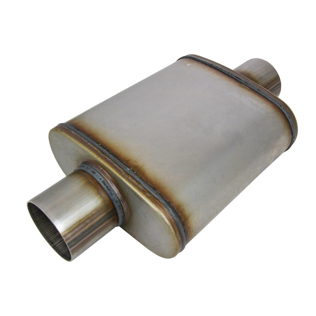 Redback - 2.5" Mega Power Universal Muffler Centre/Centre 14"x9"x4" Oval 409 Stainless Steel