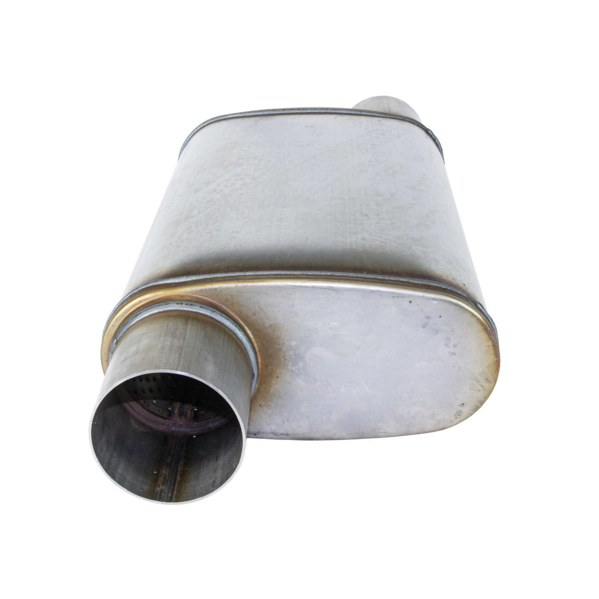 REDBACK | 3" ID Megaflow Performance Muffler 8"x4" Oval 14" Long 409 Stainless | STR7965-409