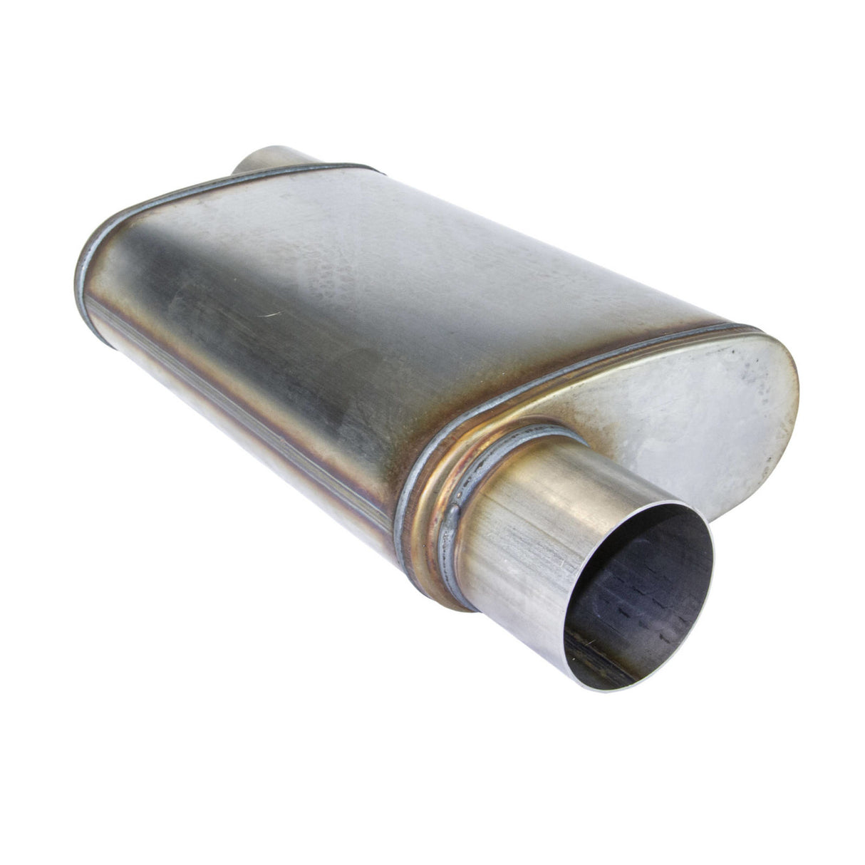 REDBACK | 3" ID Megaflow Performance Muffler 8"x4" Oval 14" Long 409 Stainless | STR7965-409