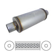 Redback - 4" Megaflow Muffler C/C 14"x6" Round 409 Stainless Steel