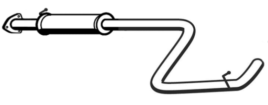 Standard Replacement - Daewoo Nubira Seadn & Wagon 2.0lt DOHC Intermediate Pipe (7/97-ON) (BI4753) (Berklee)