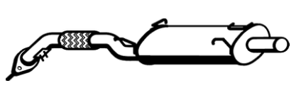 Standard Replacement - Daihatsu Charade Sedan 1.3lt 16V G102 Rear Muffler (9/88-7/91) (BM4303) (Berklee)