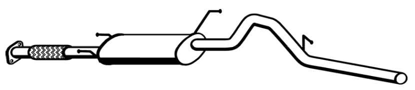 Standard Replacement - Daihatsu Terios J100 1.3lt M.P.F.I 4WD Rear Muffler (5/97-11/00) (BM4625) (Berklee)