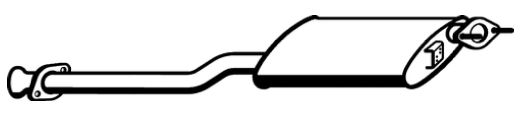 Standard Replacement - Ford Fairlane NC NF NL / LTD DC DF DL 5.0lt V8 Sedan Centre Muffler (6/91-3/99) (BM4676) (Berklee)