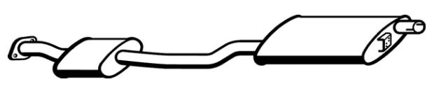 Standard Replacement - Ford Fairlane NA NC / LTD DA DC 3.9lt 4.0lt Sedan Centre Muffler (6/88-2/95) (BM4168) (Berklee)