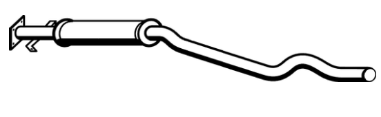 Standard Replacement - Daewoo Cielo Sedan & Hatchback 1.5I Intermediate Pipe (9/94-7/97) (BI4450) (Berklee)