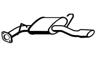 Standard Replacement - Ford Falcon AU 4.0lt Sedan I.R.S Tail Pipe (9/98-8/02) (BT4680) (Berklee)