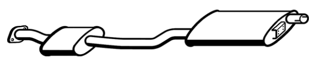 Standard Replacement - Ford Falcon AU Ute Centre Muffler (9/98-9/04) (BM4767) (Berklee)