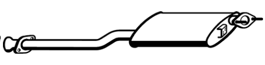 Standard Replacement - Ford Falcon AU 5.0lt Ute Centre Muffler (9/98-9/04) (BM4773) (Berklee)