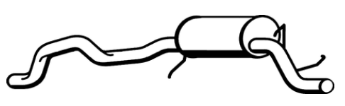 Standard Replacement - Ford Falcon EA EB ED EF EL AU 3.9lt 4.0lt  Wagon with Resonator Tail Pipe (1/88-8/02) (BT5170) (Berklee)