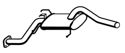 Standard Replacement - Ford Laser KA KB 3 & 5 Door Hatchback, Ford Meteor GA GB Sedan & Mazda 323 BD Sedan  Centre Muffler (9/80-9/85) (BM3909) (Berklee)