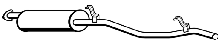 Standard Replacement - Toyota Landcruiser HJ75-FJ75 DIESEL - PETROL  Muffler (BM4058) (Berklee)