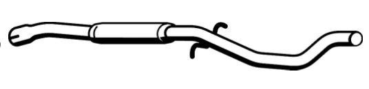 Standard Replacement - Holden Camira JE 4CYL SED-WAG 87- Intermediate Pipe (BI4191) (Berklee)