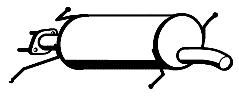 Standard Replacement - Ford Telstar AT-AV/Mazda 626 4CYL Muffler (BM4220) (Berklee)