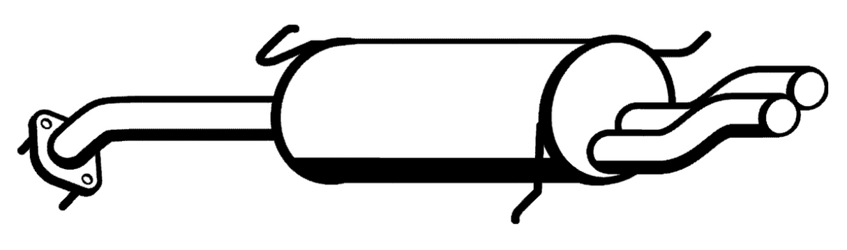 Standard Replacement - Ford Telstar TX5/MAZDA 626 GE10LI Muffler (BM4392) (Berklee)