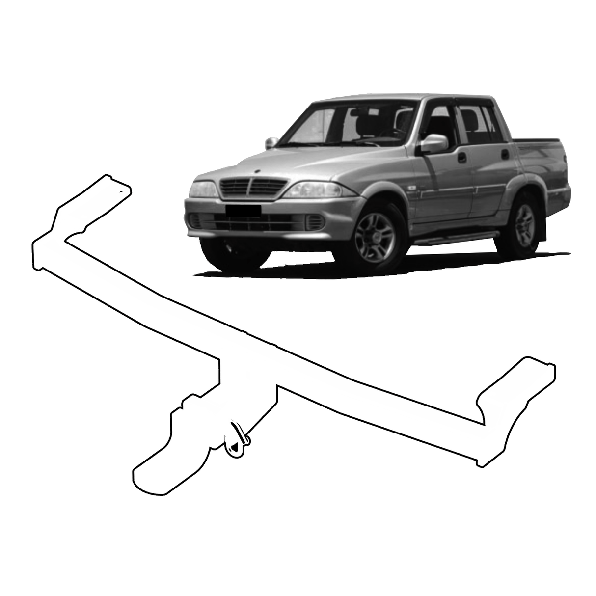 BTA SsangYong Musso (06/2004 – 09/2007) Heavy Duty Towbar 2500/225kg Capacity