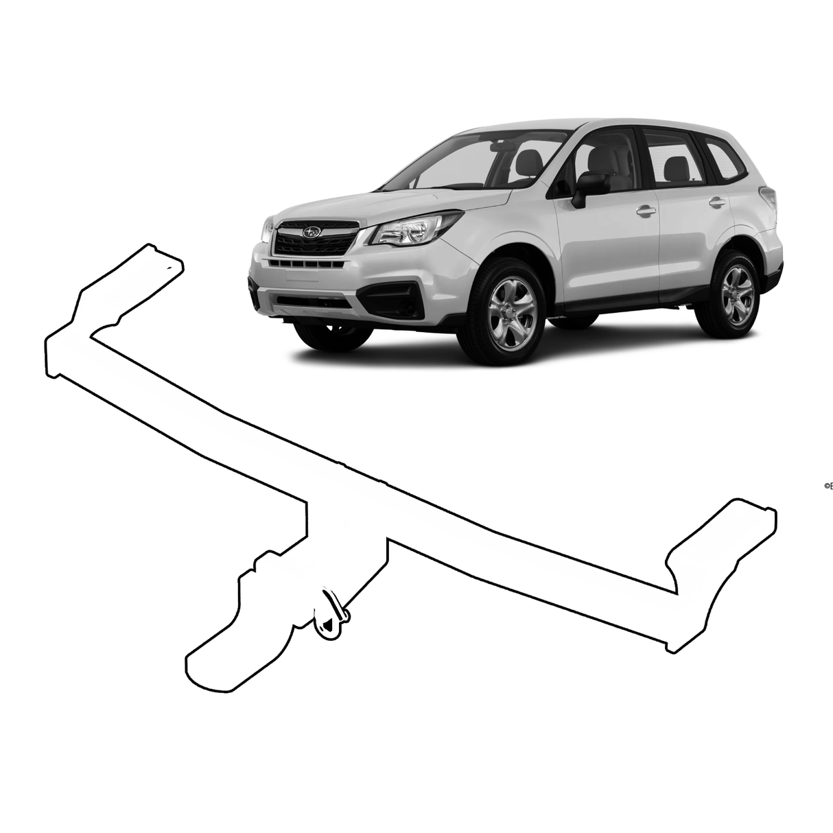 BTA Subaru Forester (01/2013 – 07/2018) Heavy Duty Towbar 1800/180kg Capacity