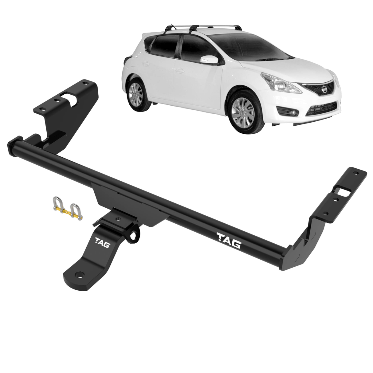 TAG - Nissan Pulsar C12 (2013 - 2017) Hatch Standard Duty Towbar & Universal Wiring Harness