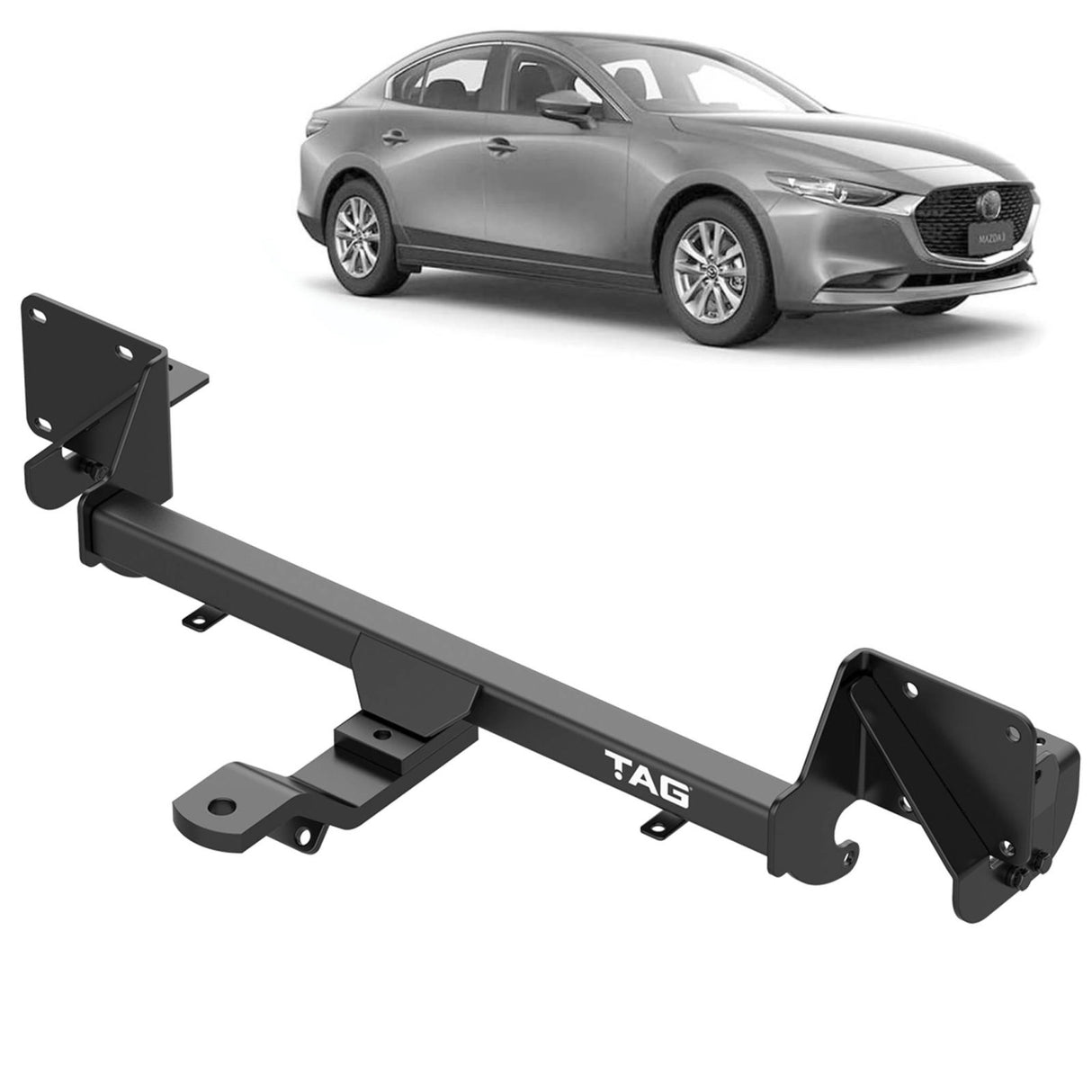 TAG - Mazda 3 (2013 - 2019) Sedan & Hatch Standard Duty Towbar & Direct Fit Wiring