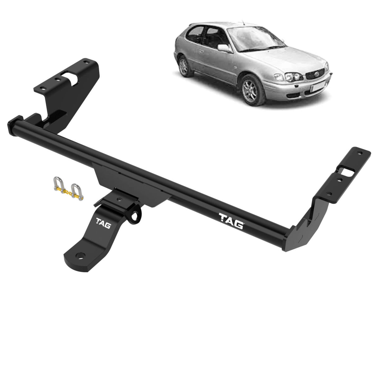 TAG - Toyota Corolla AE112, AE112R, AE111, AE111R (1998 - 2001) Standard Duty Towbar and Direct Fit Wiring Harness