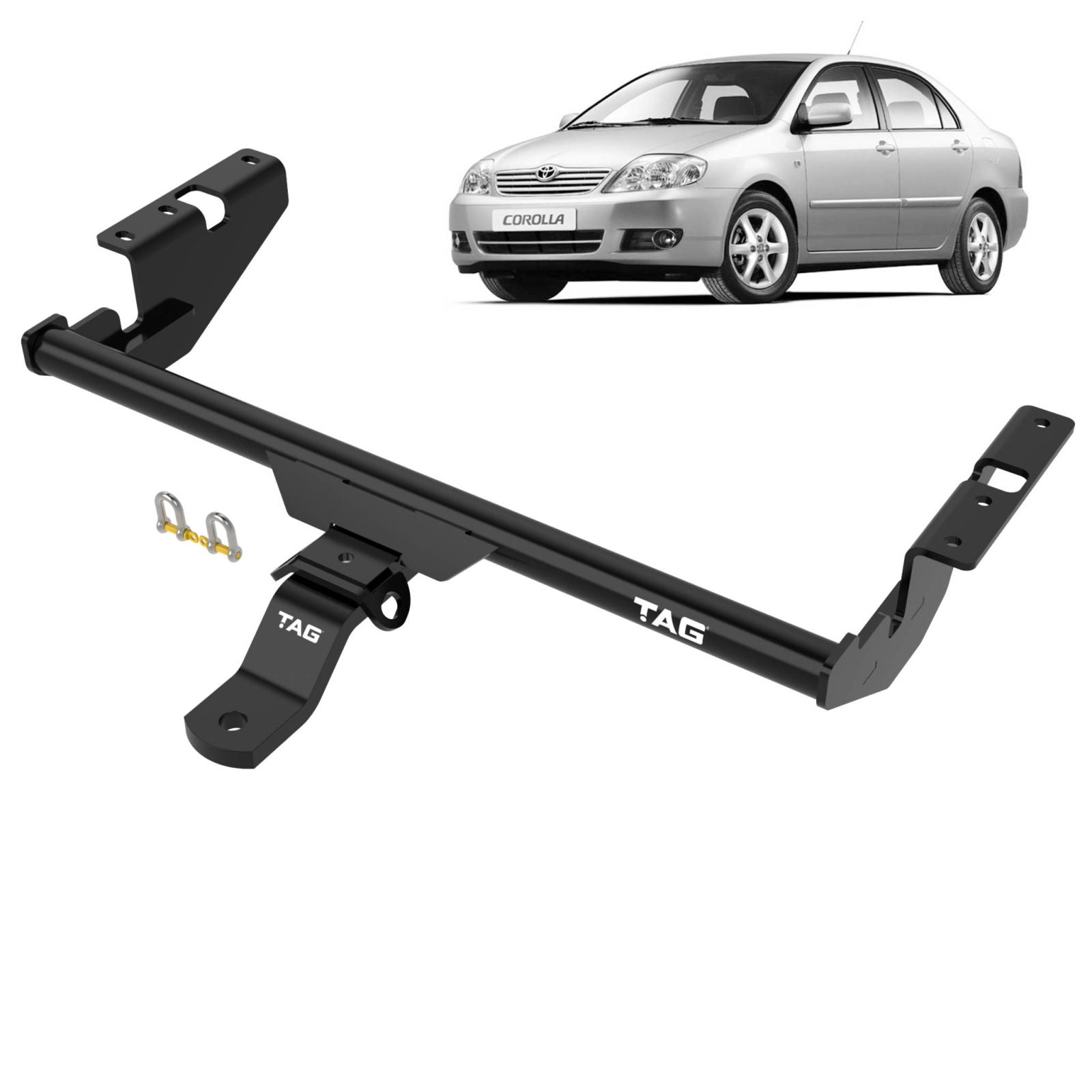 TAG - Toyota Corolla  ZZE122, ZZE122R (2001 - 2007) Standard Duty Towbar & Universal Wiring Harness