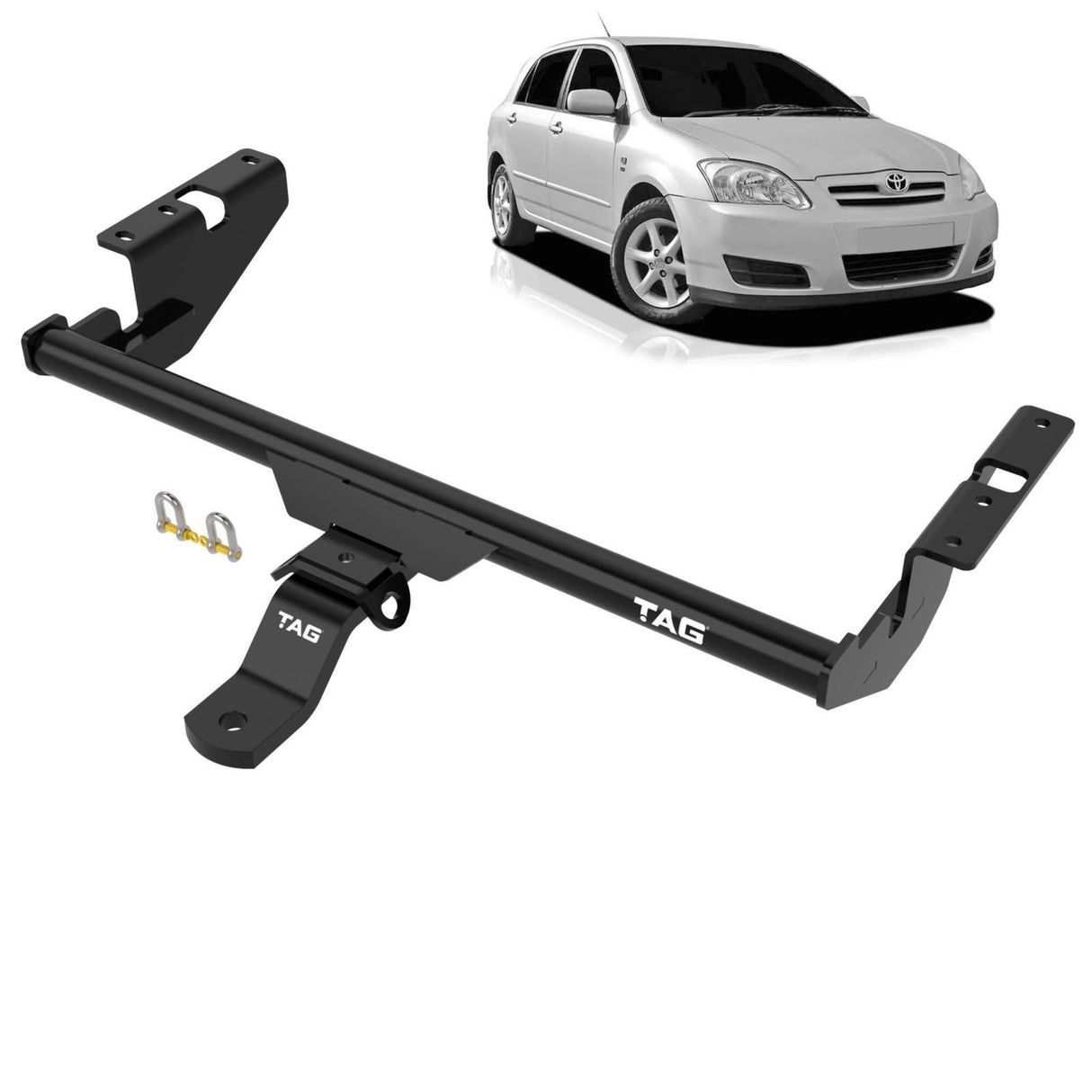TAG - Toyota Corolla Hatchback ZZE122R (2001 - 2007) Standard Duty Towbar & Universal Wiring