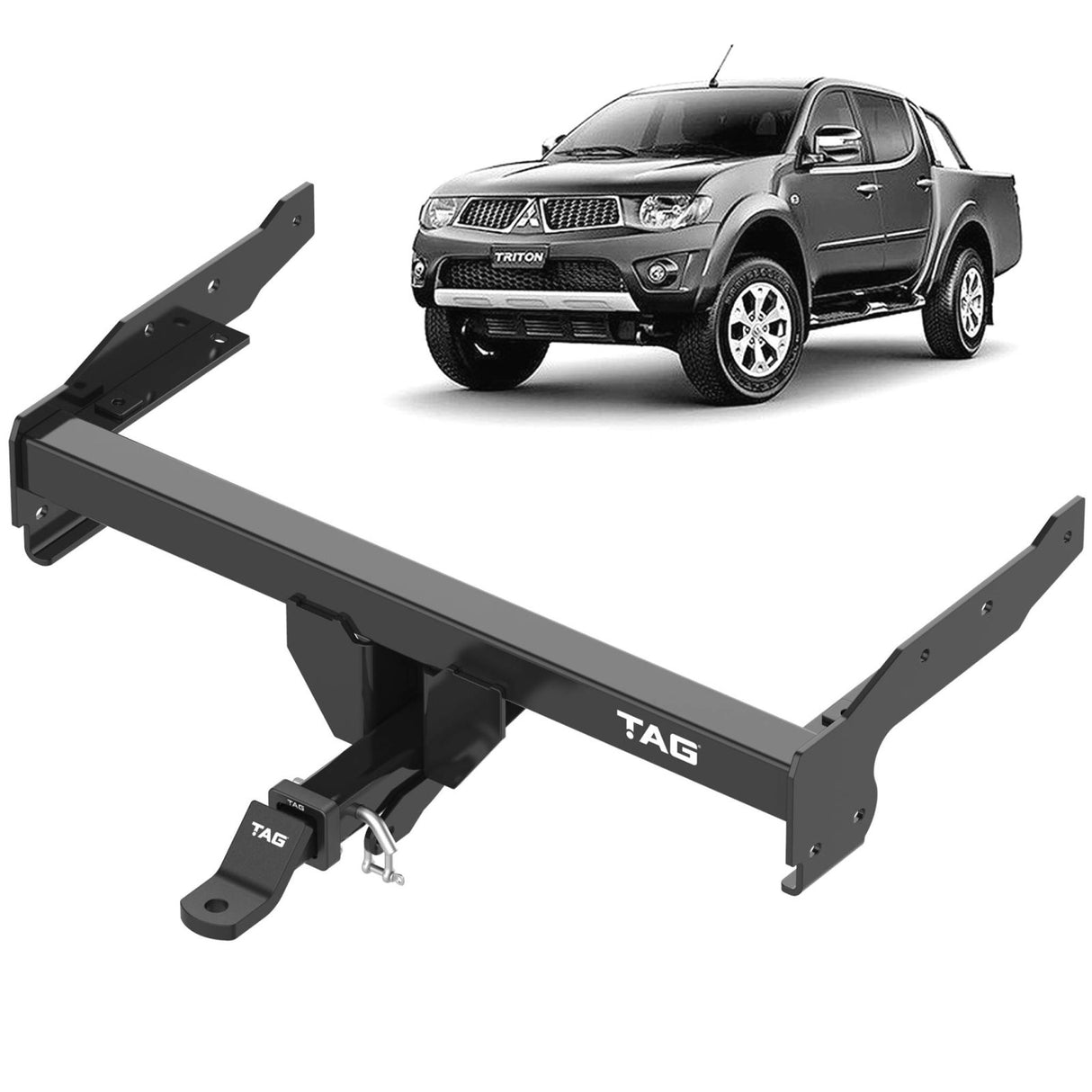 TAG - Mitsubishi Triton MN (2009 - 2015) Dual Cab Heavy Duty Towbar & Direct Fit Wiring