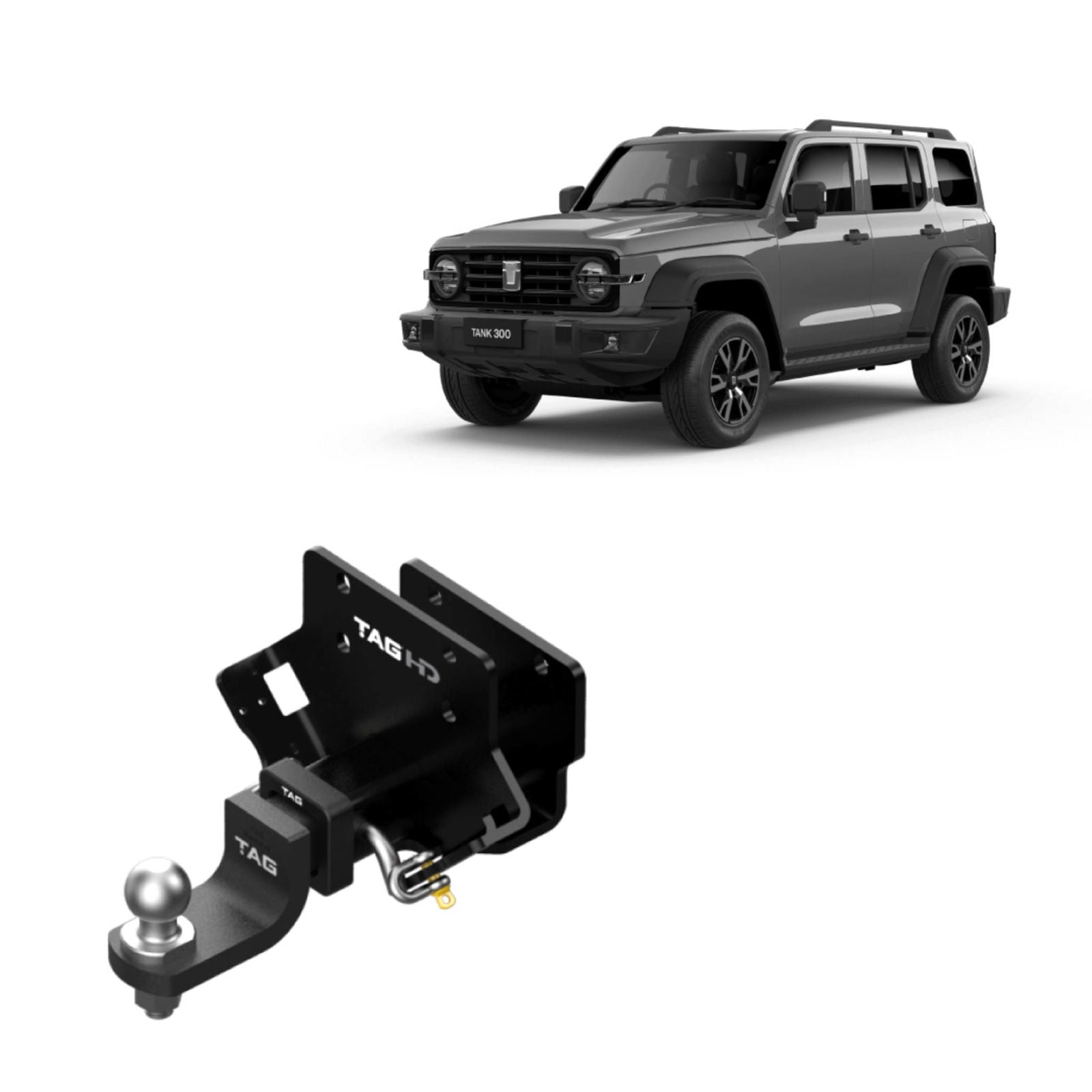 TAG - GWM Tank 300 (2022 - On) Heavy Duty Towbar & Universal Wiring