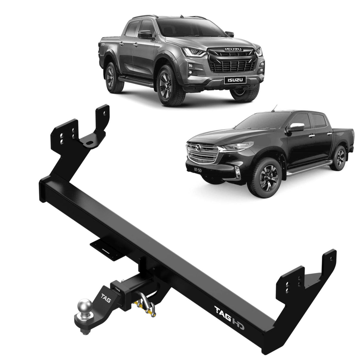 TAG | Heavy Duty Towbar & Direct Fit Wiring | Mazda BT-50, Isuzu D-MAX 2020–On | T4H771-K201
