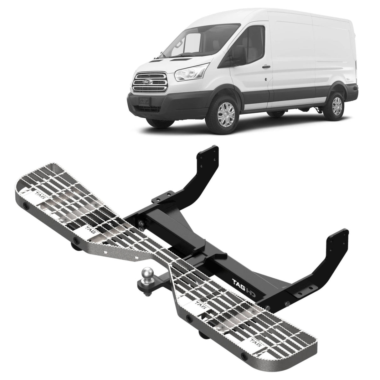 TAG | Heavy Duty Rear Step Towbar & Wiring Kit | Ford Transit Van VO Series 2014–2016 | T7F781-K212