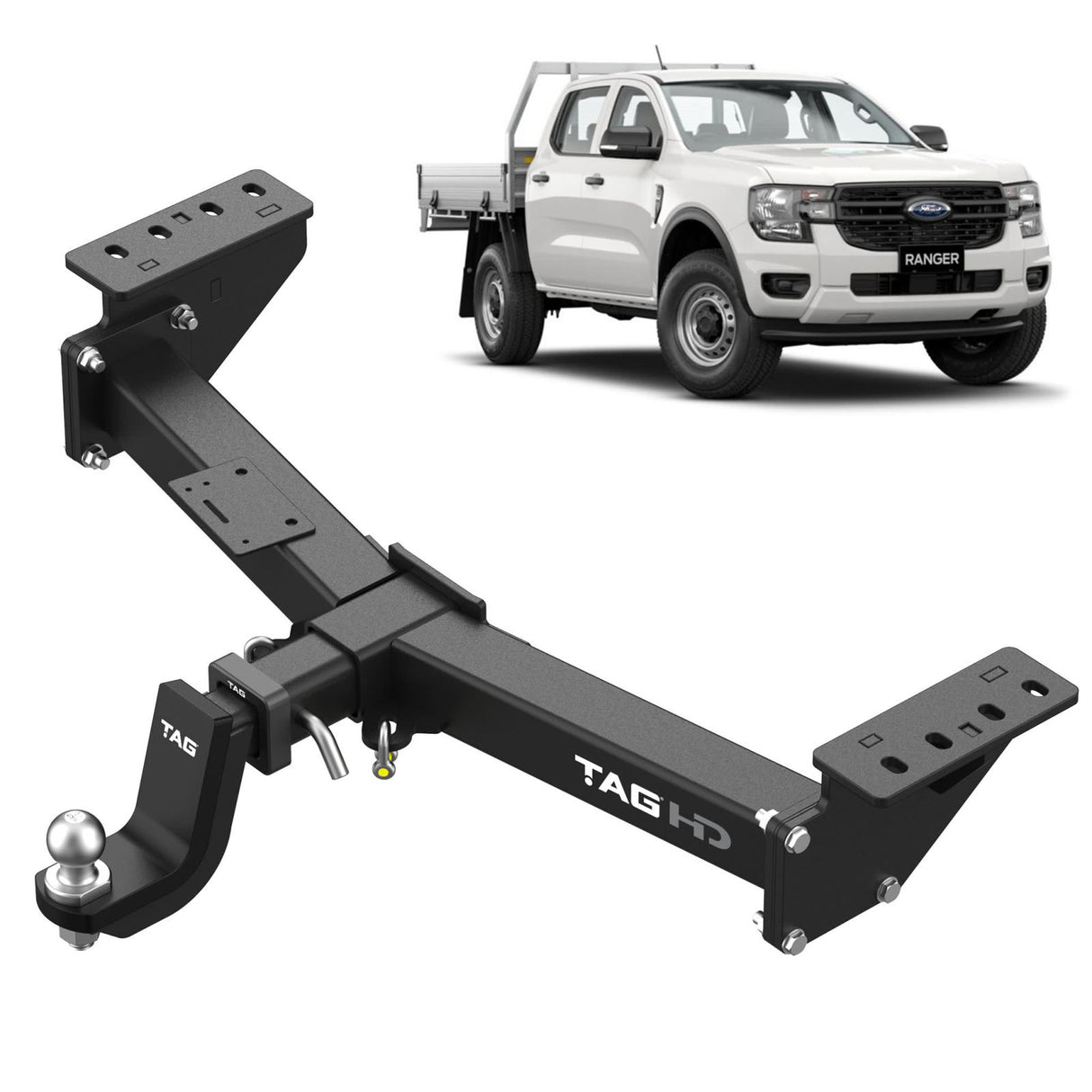TAG | Heavy Duty Towbar & Direct Wiring | Ford Ranger PY 2022–2024, VW Amarok NF 2022–on | T7F841-K101
