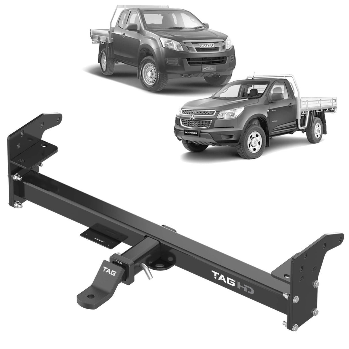 TAG | Heavy Duty Towbar & Direct Fit Wiring Kit | Isuzu D-MAX TF Cab Chassis Ute 2012–2020 | T7H719-K203