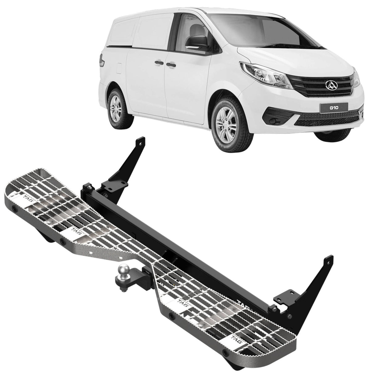 TAG | Rear Step, Heavy Duty Towbar & Sensor Kit | LDV G10 SV7A/C Van/Bus 2015–on | T7P744-K010