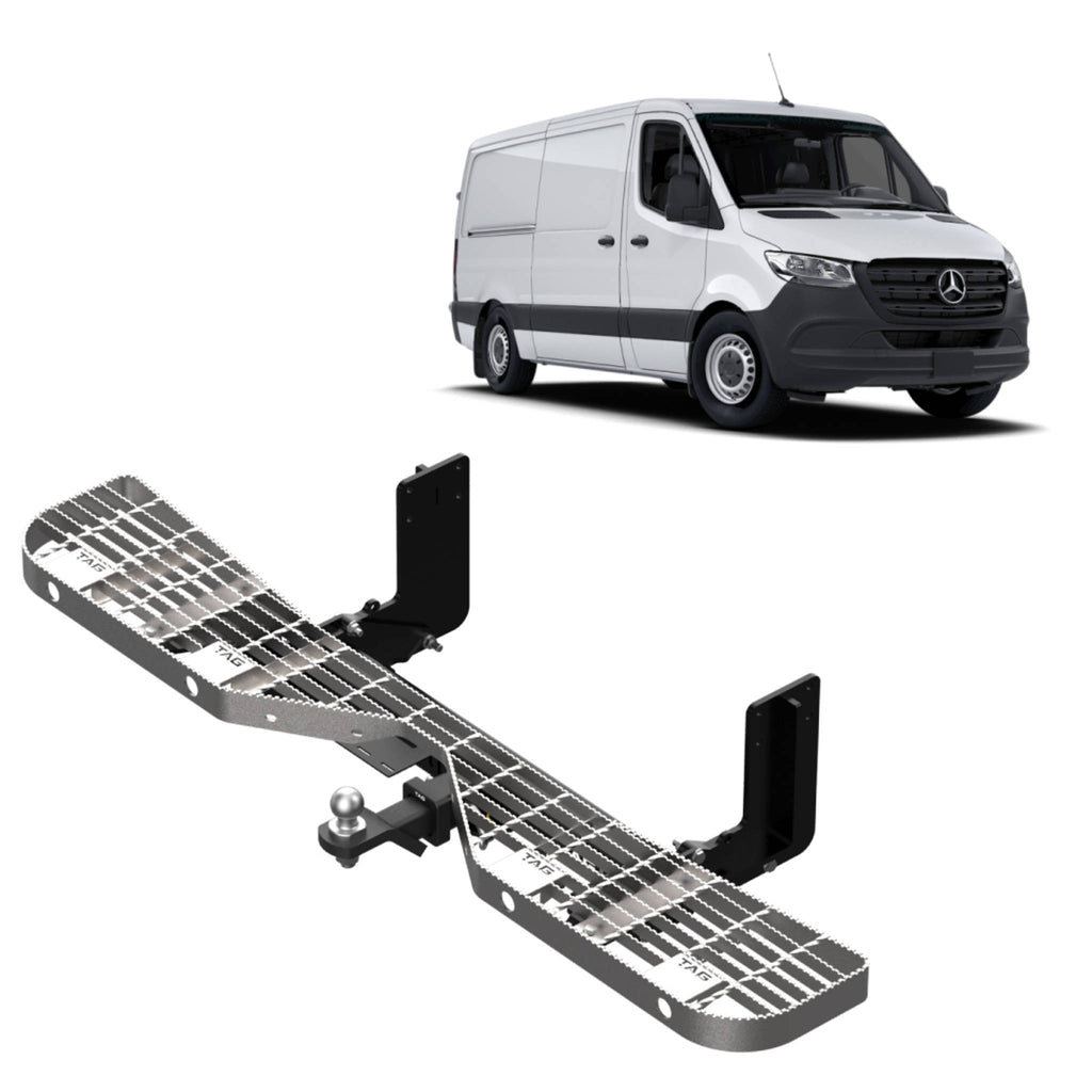 TAG - Mercedes-Benz Sprinter (Narrow Chassis MWB) 907 Series 519 Variant (2019 - on) Heavy Duty Towbar & Galvanised Step