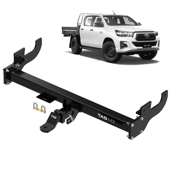TAG | HD Towbar & Direct Fit ECU Wiring Kit | Toyota Hilux No Bumper Step 2015–On | T7T701-K204