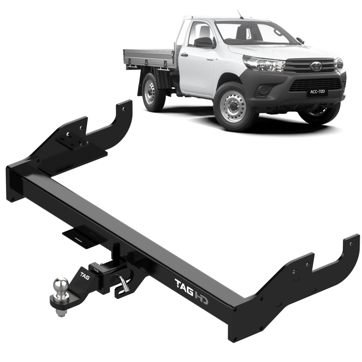 TAG - Toyota Hilux (2015 - on) Extended Towbar & Direct Fit Wiring for Extended Tray or Canopy
