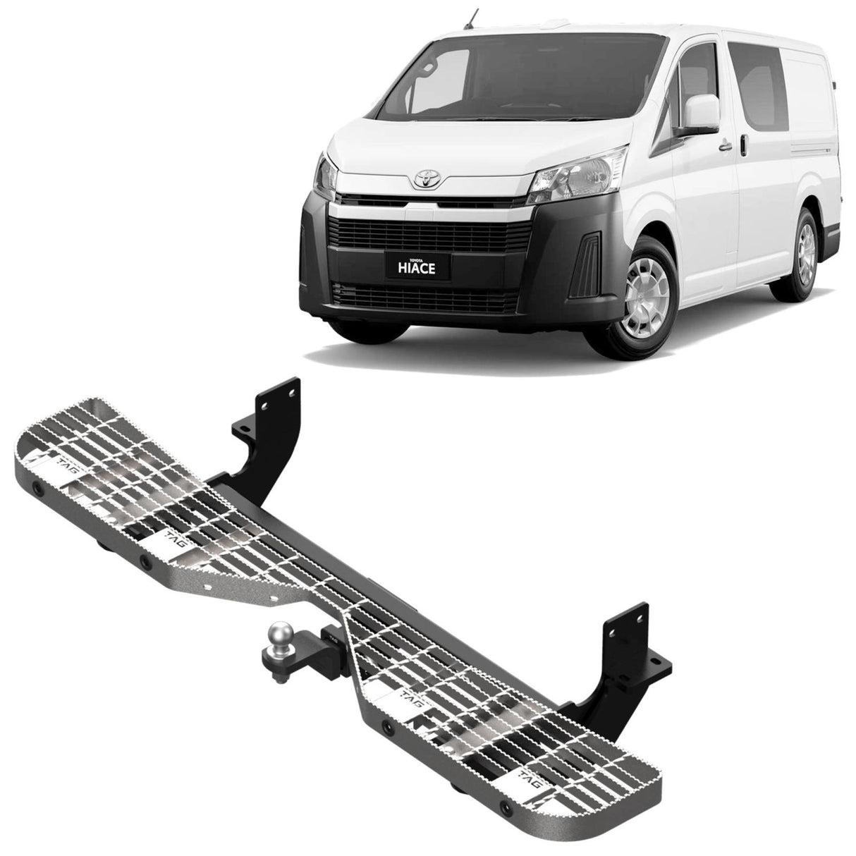 TAG | Heavy Duty Rear Step & Towbar Kit | Toyota Hiace / Commuter Van H300 2019–2025 | T7T743-K010