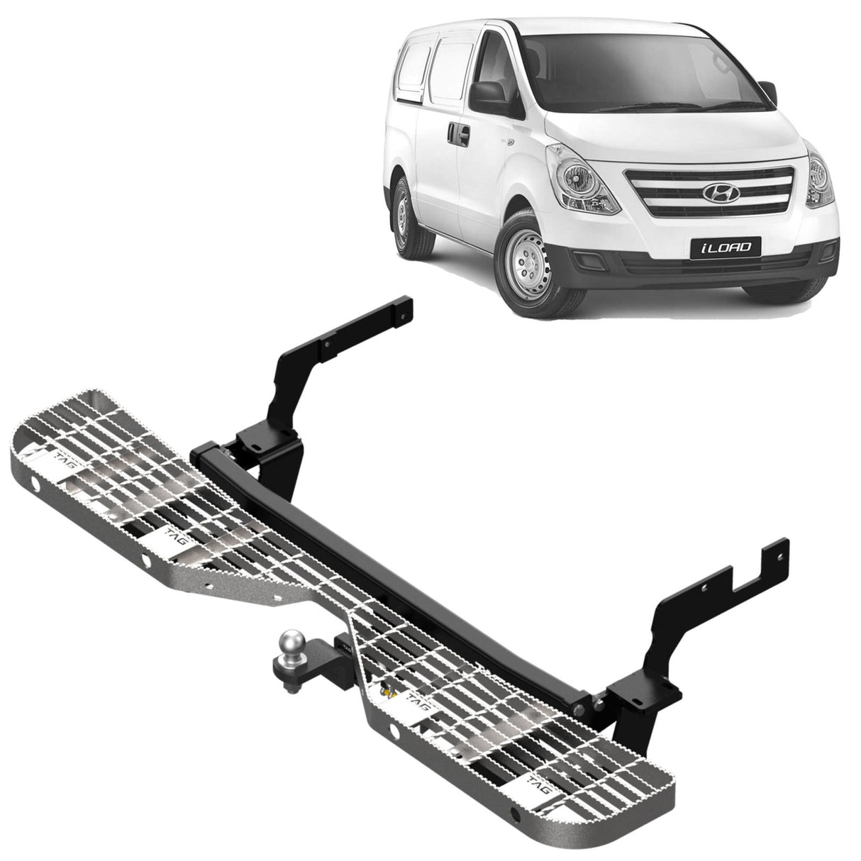 TAG - Hyundai ILoad / IMax (2008 - 2021) Rear Step and Towbar Combination