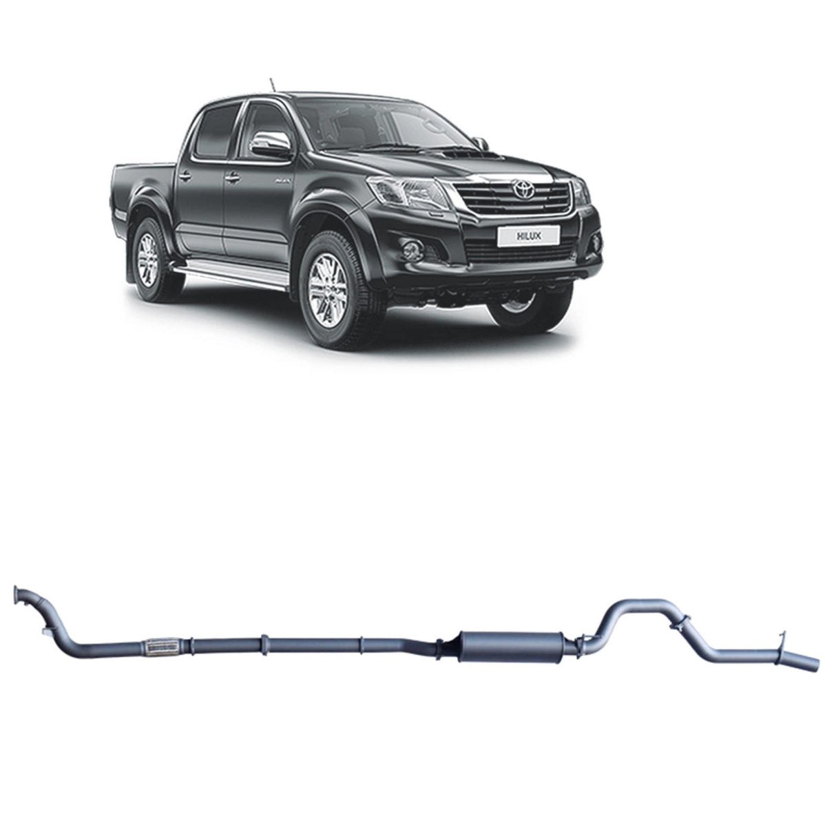 Redback Extreme Duty - Toyota Hilux KUN26R (2005 - 2015) 3.0L D4D Performance Exhaust System