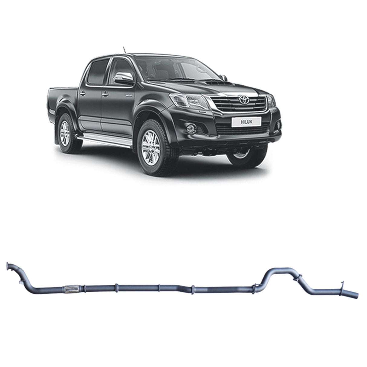 Redback Extreme Duty - Toyota Hilux KUN26R (2005 - 2015) 3.0L D4D Performance Exhaust System