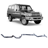 Redback Performance - Toyota Landcruiser 78 Series Troop Carrier (03/2007 - 10/2016) Exhaust "Cat & Pipe"